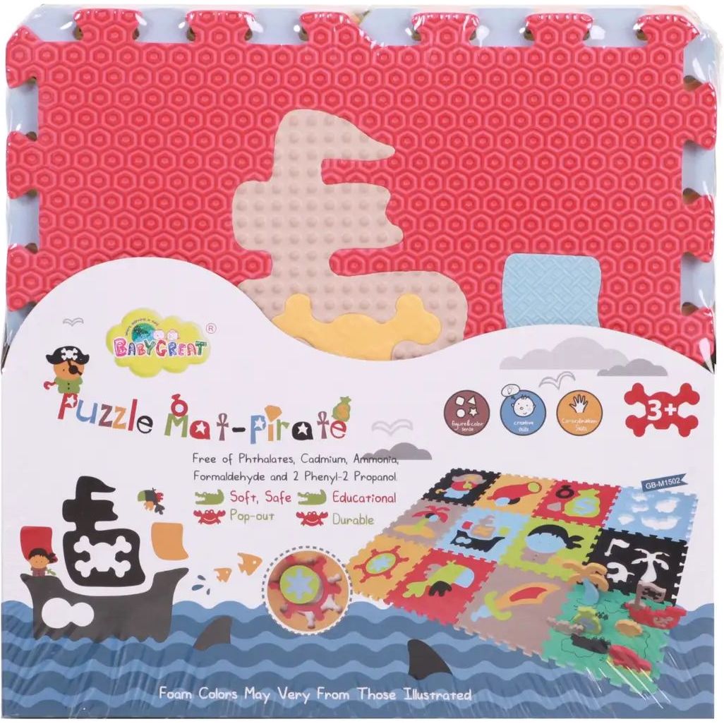 Дитячий розвиваючий ігровий килимок-пазл Baby Great Пригода піратів, 122х92 см (GB-M1501) - фото 5