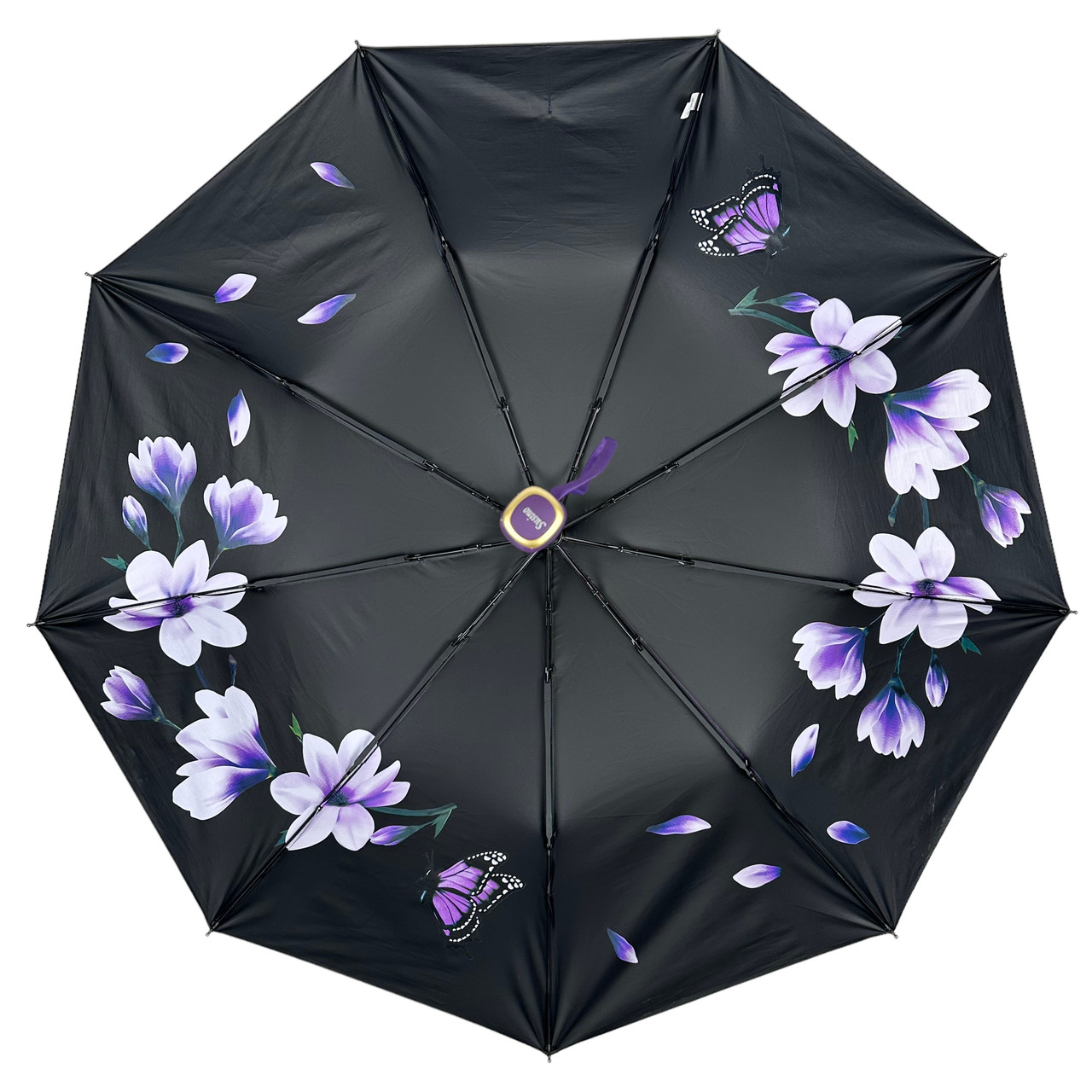 Женский складной зонтик полуавтомат Susino 99 см фиолетовый - фото 4