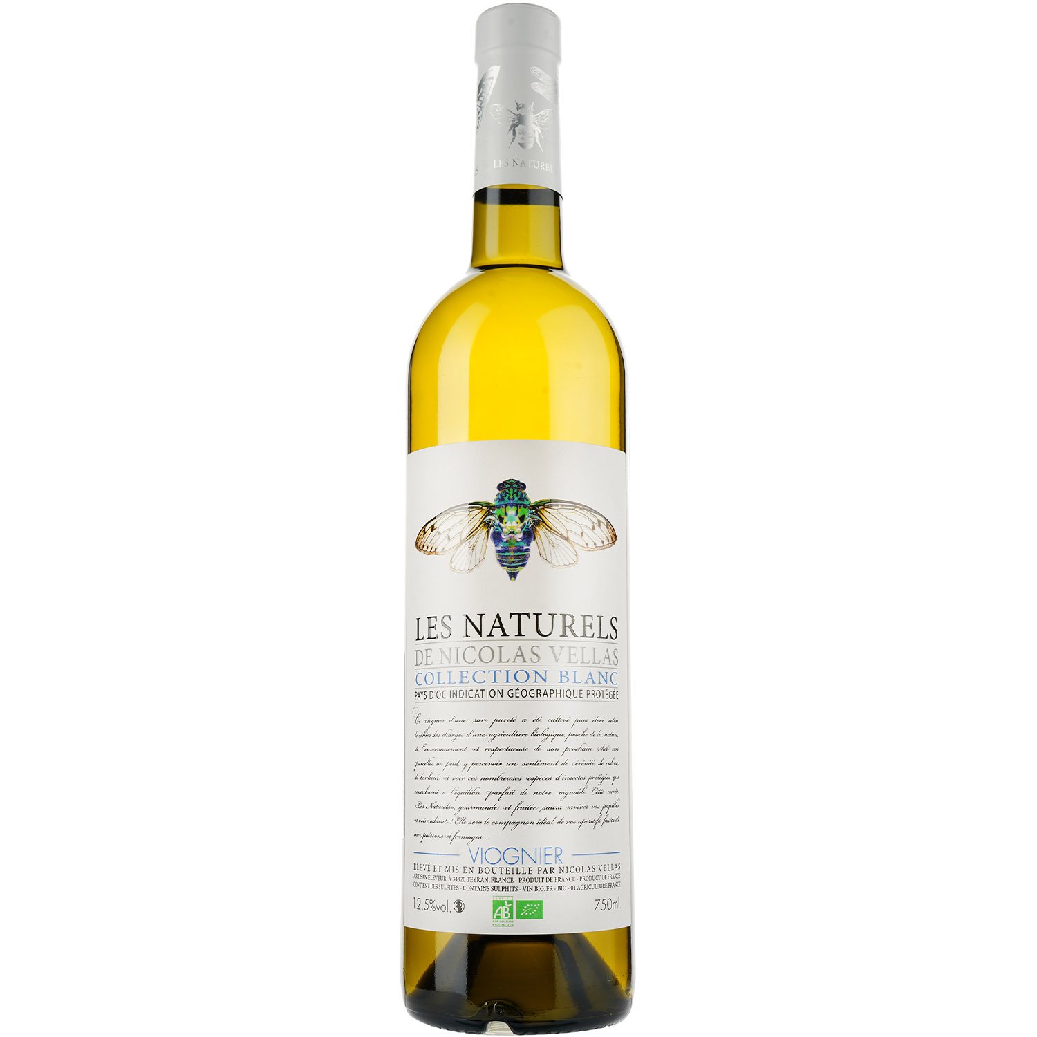 Вино Les Naturels De Nicolas Vellas Viogner Bio IGP Pays D'Oc, белое, сухое, 0,75 л - фото 1