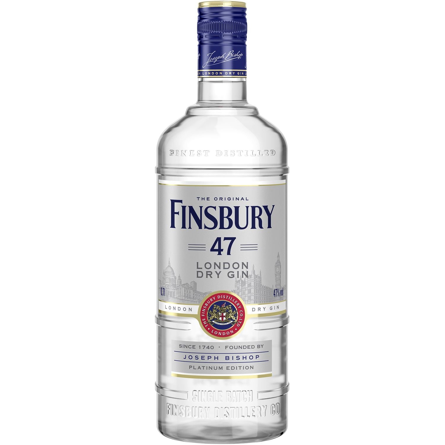 Джин Finsbury Platinum London Dry Gin, 47%, 0,7 л (255628) - фото 1