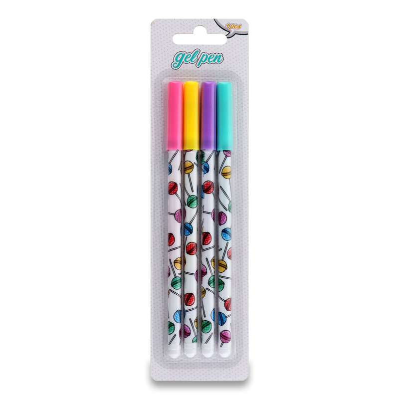 Набір гелевих ручок Offtop Солодкі 16, 4 кольори, 4 шт. (849928) - фото 1
