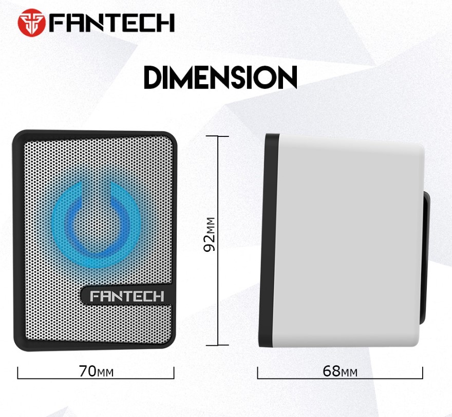 Комп'ютерні колонки Fantech GS 203 SPACE EDITION USB White - фото 4