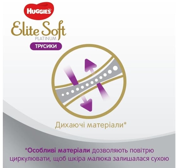 Підгузки-трусики Huggies Elite Soft Platinum 5 (12-17 кг), 19 шт. (915610) - фото 5