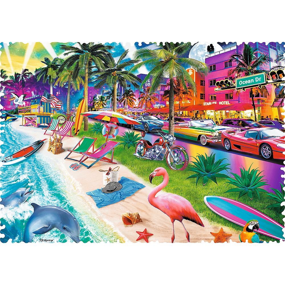 Пазлы Trefl Безумные пазлы Пляж Майами 600 элементов - фото 2