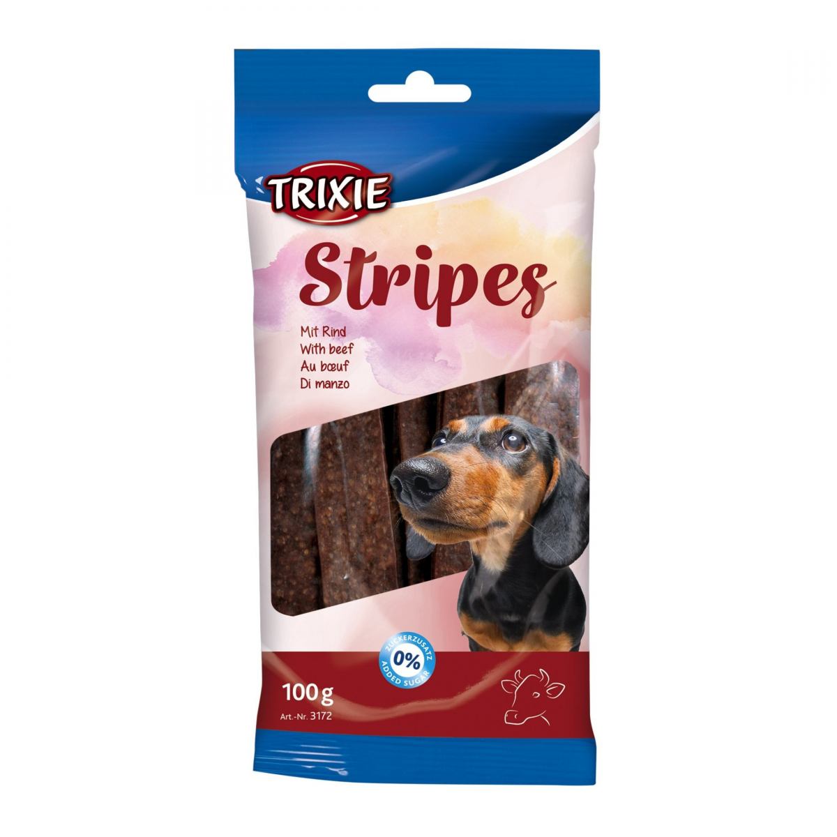 Лакомство для собак Trixie Stripes Light, с говядиной, 100 г - фото 1
