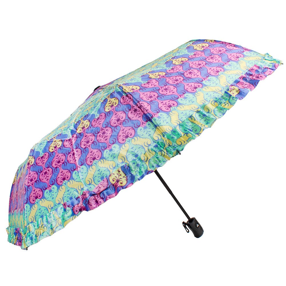 Жіноча складана парасолька напівавтомат Eterno 98 см бірюзова - фото 2