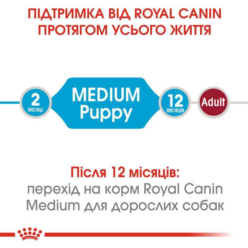 Сухий корм для цуценят собак середніх порід Royal Canin Medium Puppy, з м'ясом птиці, 1 кг (30030101) - фото 8