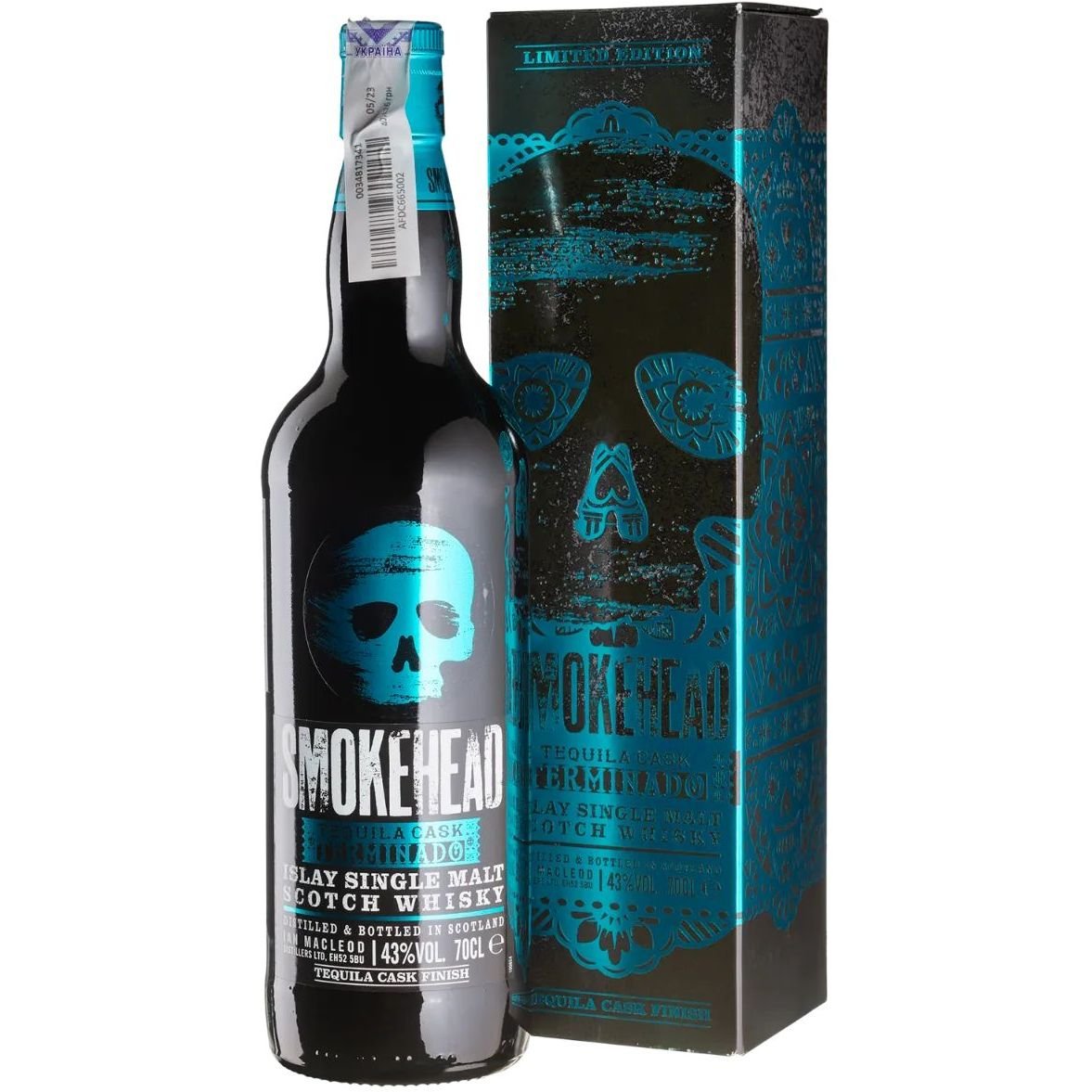 Віскі Smokehead Terminado Tequila Finish Single Malt Scotch Whisky 43% 0.7 л, у подарунковій упаковці - фото 1