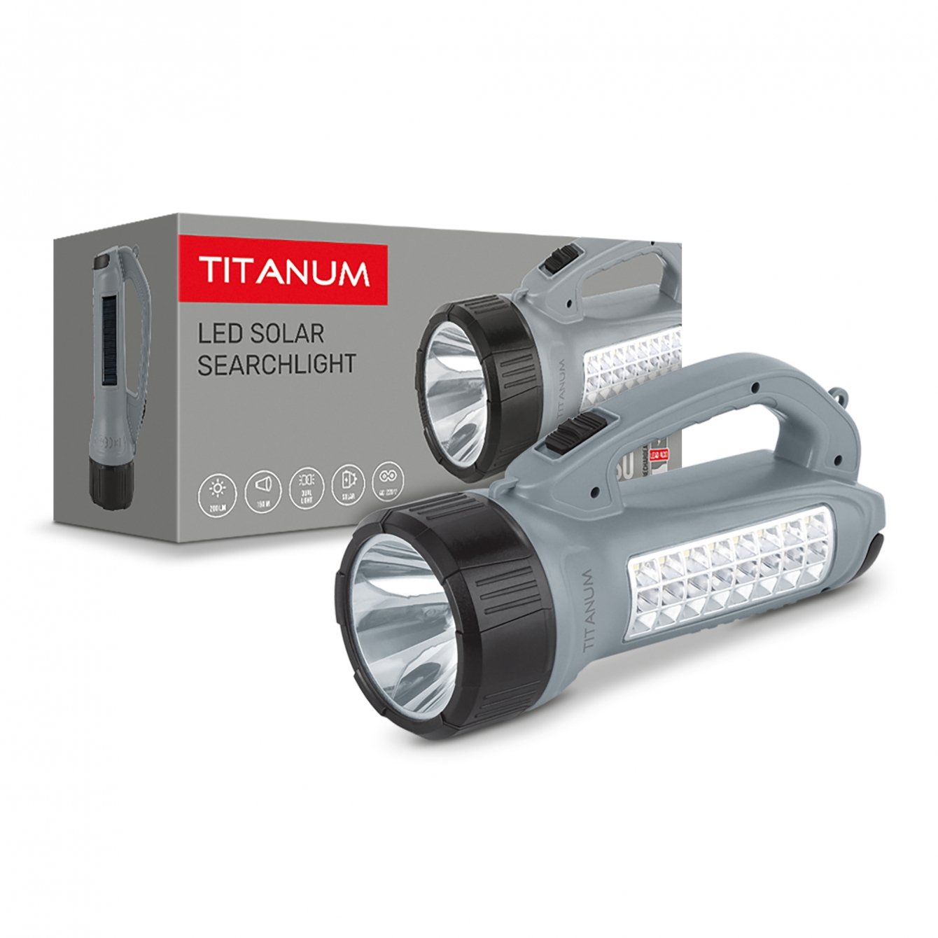 Портативный фонарик с солнечной батареей Titanum TLF-T09SO (TLF-T09SO) - фото 3