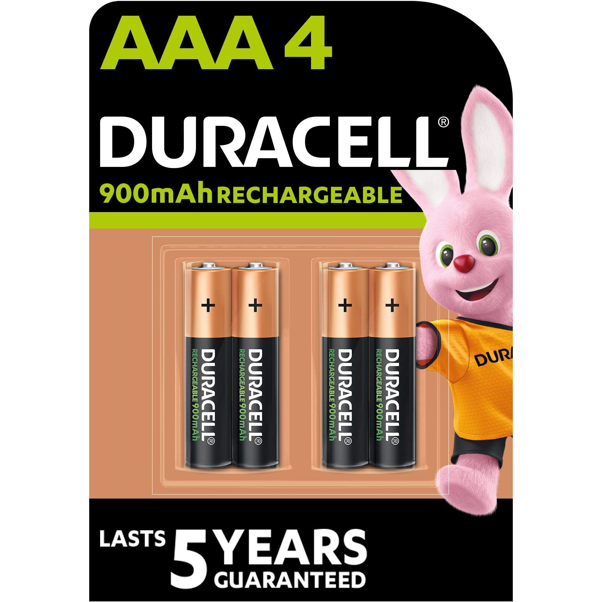 Аккумуляторы Duracell Rechargeable AAA 900 mAh HR03/DX2400, 4 шт. (5005015) - фото 1