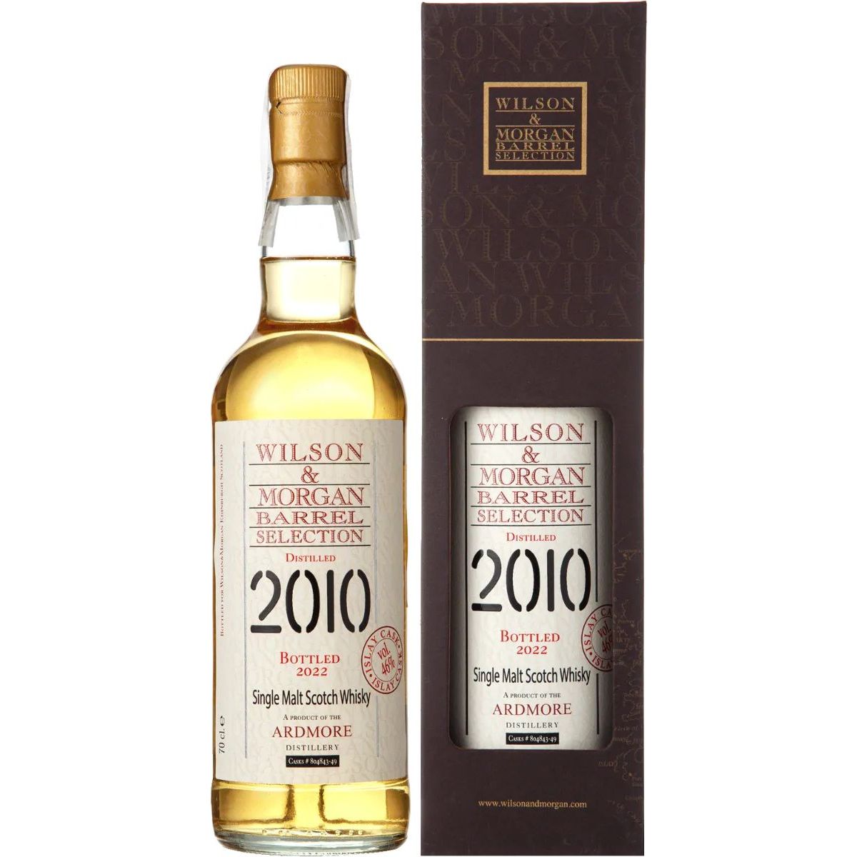 Віскі Wilson & Morgan Ardmore Islay 12 yo Cask Single Malt Scotch Whisky 46% 0.7 л, у подарунковій упаковці - фото 1