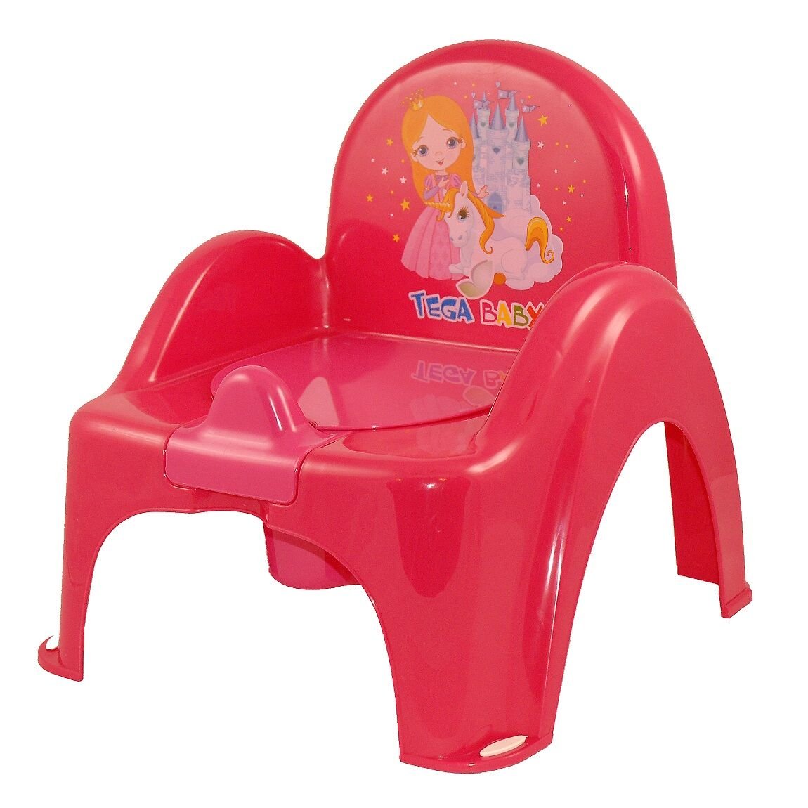 Горшок-стульчик Tega Принцессы, красный (LP-007-123) - фото 1
