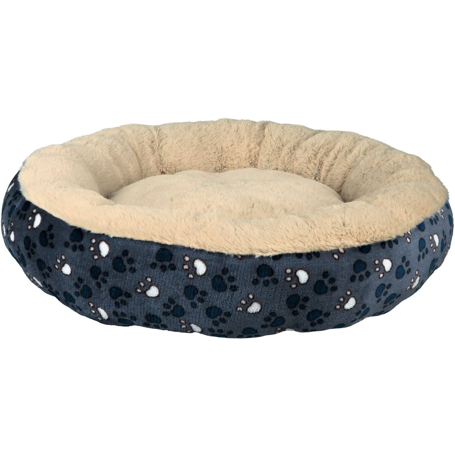 Лежак плюшевий для собак Trixie Tammy, 50 см, синій з бежевим - фото 1