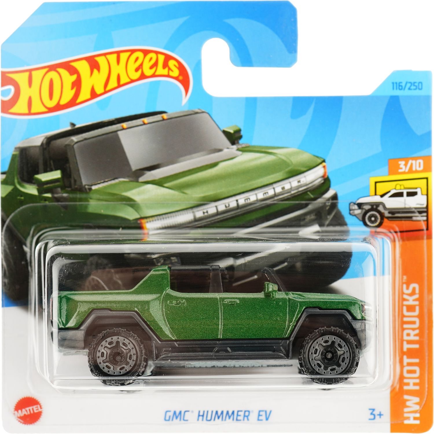 Базовая машинка Hot Wheels HW Hot Trucks GMC Hummer EV зеленая (5785) - фото 1