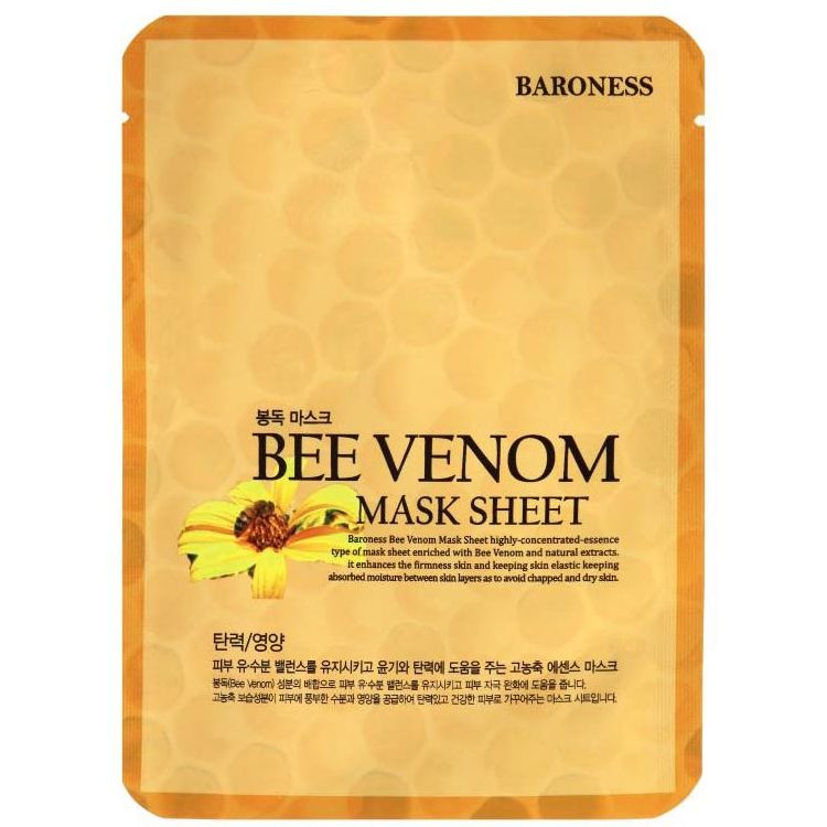 Тканевая маска для лица Baroness Bee Venom Mask Sheet, с экстрактом пчелиного яда, 25 мл - фото 1