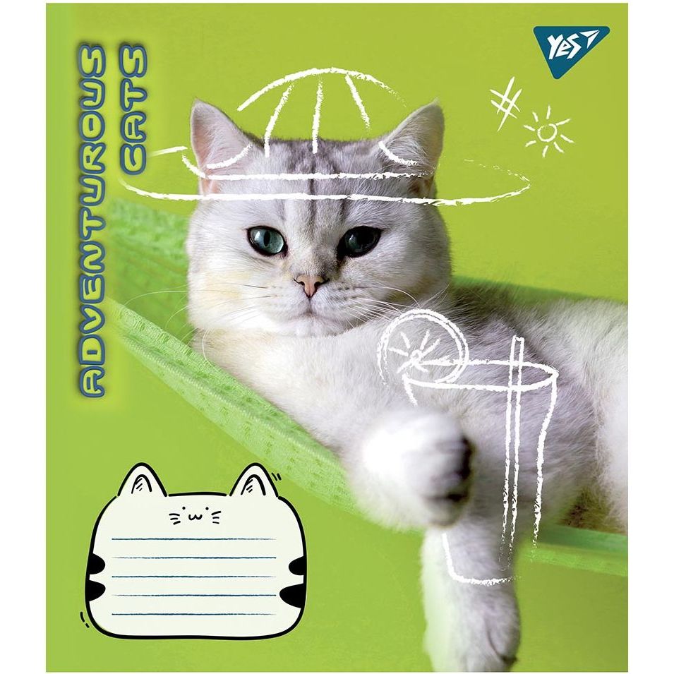 Набір зошитів Yes Adventurous Cats, А5, в клітинку, 24 аркуша, 20 шт. (766630) - фото 4