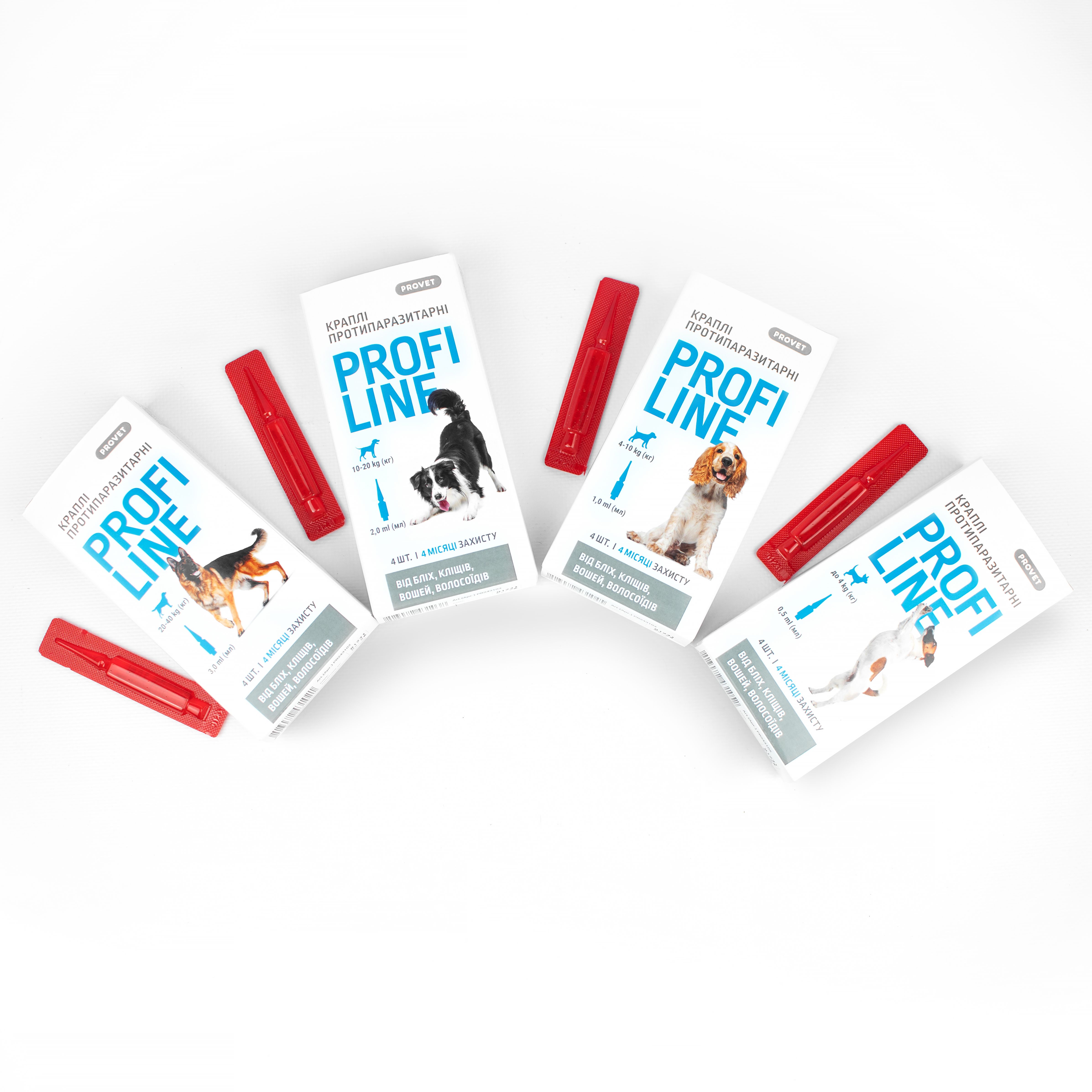 Капли на холку для собак ProVET Profiline от внешних паразитов, от 4 до 10 кг, 4 пипетки по 1 мл - фото 3