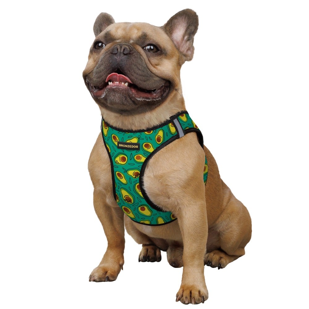 Шлея для собак Bronzedog Sport Vest Авокадо XXS 15х13х3 см зелена - фото 3