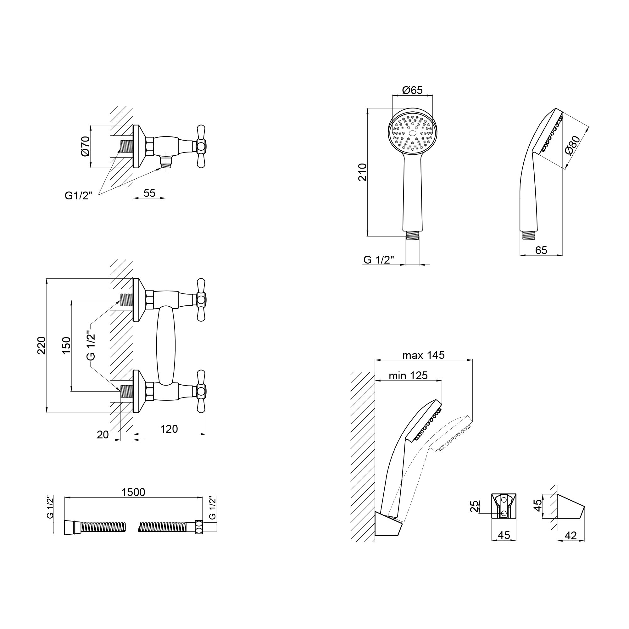 Смеситель для душа Lidz Dominox 363 (LDDOM363CRM35107) - фото 2