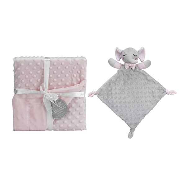 Плед с игрушкой-одеялом Interbaby Bubble Dou-Dou Еlephant Рink, 110х80 см, розовый (8100250) - фото 1