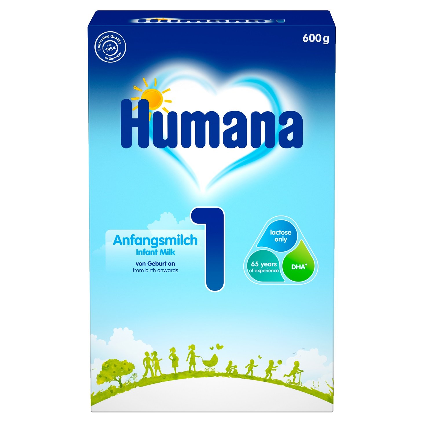 Суха молочна суміш Humana 1 з пребіотиками, LC PUFA і нуклеотидами, 600 г - фото 1
