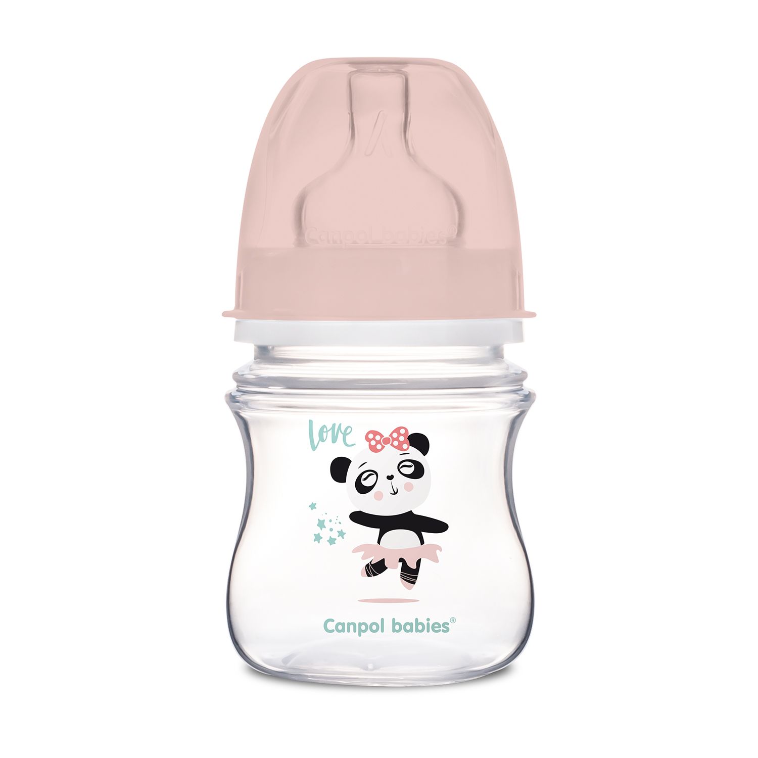 Антиколікова пляшечка для годування Canpol babies Easystart Toys, 120 мл, рожевий (35/220_pin) - фото 1