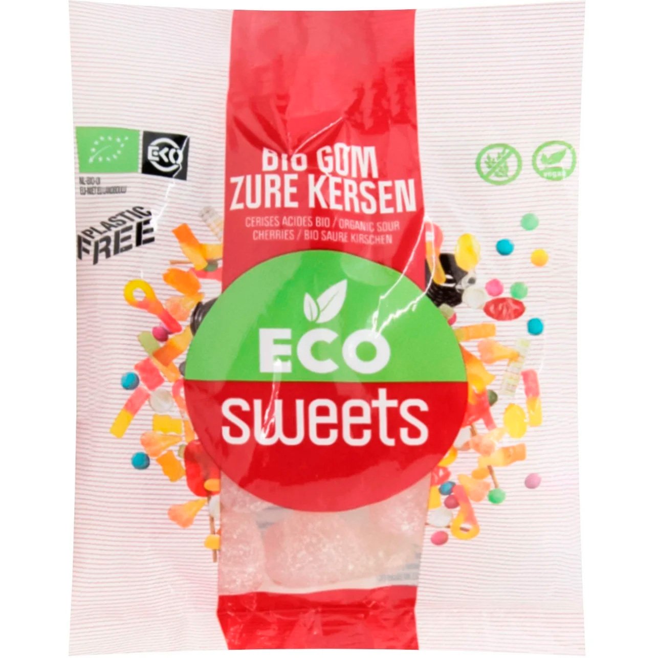 Жувальні цукерки Eco Sweets BIO Gom Zure Kersen 75 г - фото 1