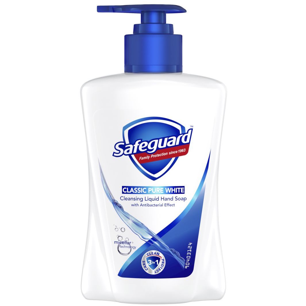 Жидкое мыло Safeguard Классическое Ослепительно белое, с антибактериальным эффектом, 225 мл - фото 1