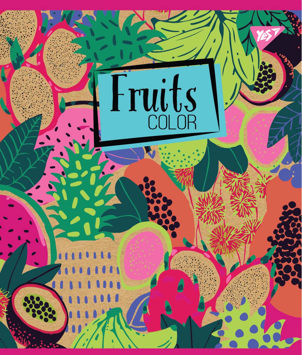 Набор тетрадей Yes Fruits color А5 в линейку 12 листов 10 шт. (765073) - фото 5