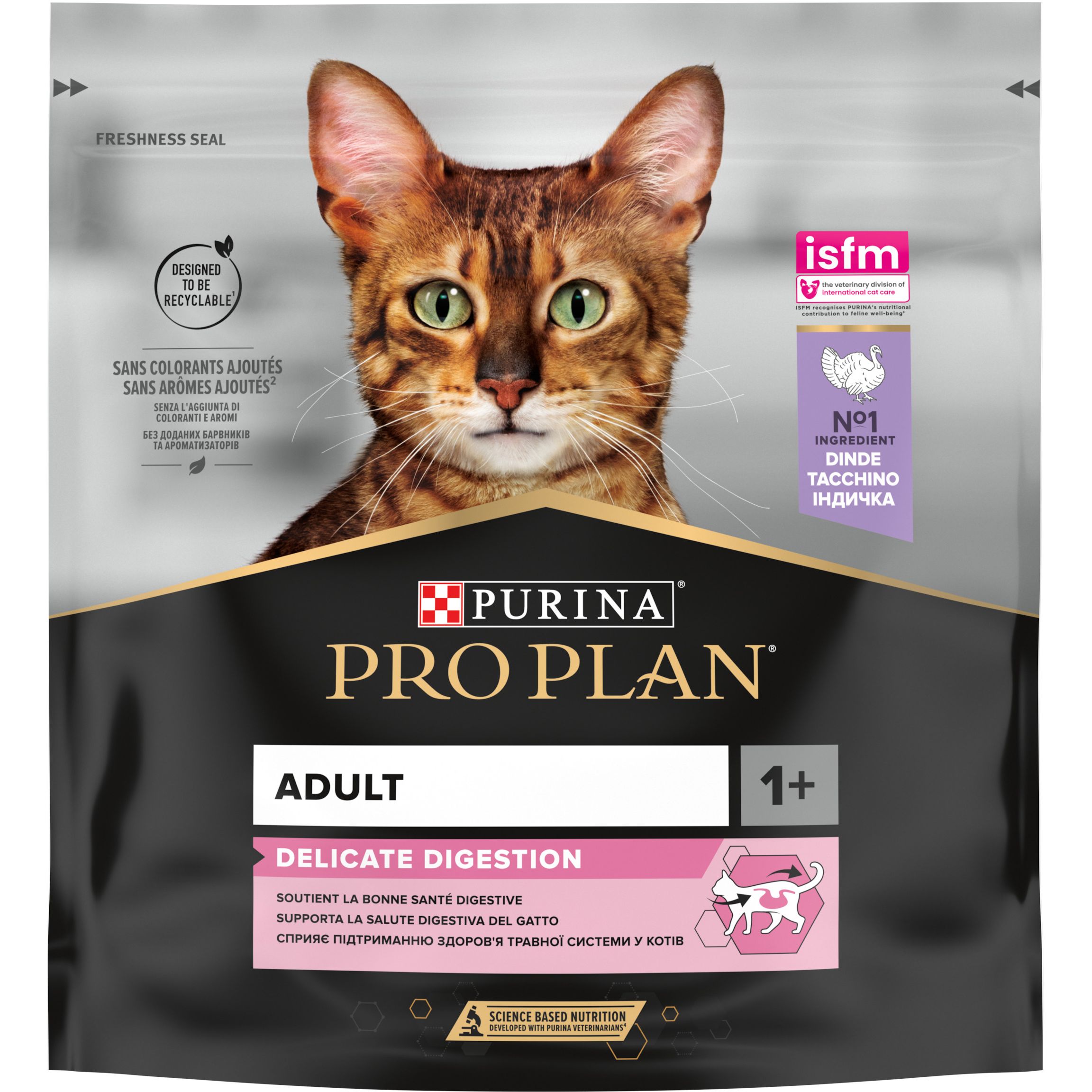 Сухой корм для кошек с чувствительным пищеварением Purina Pro Plan Delicate, с индейкой, 400 г (12372502) - фото 1
