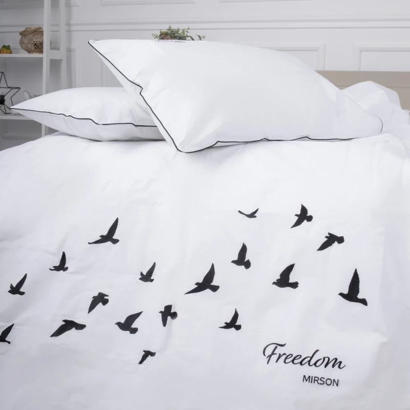 Простирадло MirSon Ranforce Elite 11-2107 White "Freedom" 180x220 см біле (2200008700546) - фото 6