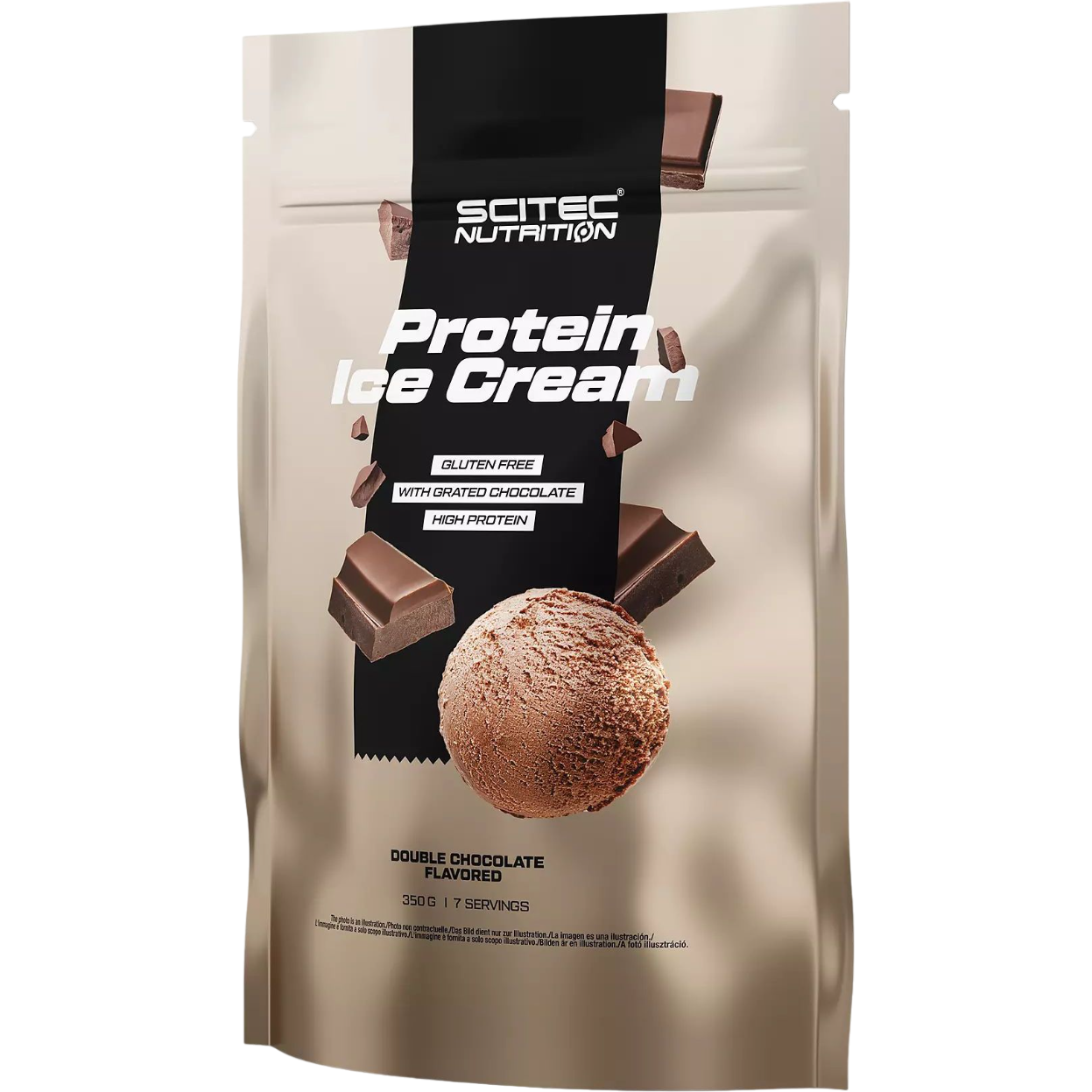 Протеїнове морозиво Scitec Nutrition Protein Ice Cream Подвійний шоколад 350 г - фото 1