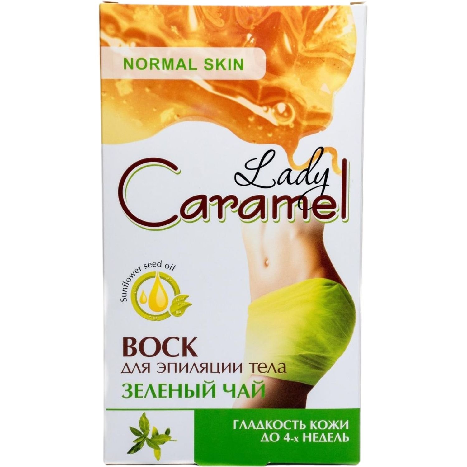 Восковые полоски для эпиляции тела Lady Caramel Зеленый чай 16 шт. - фото 1
