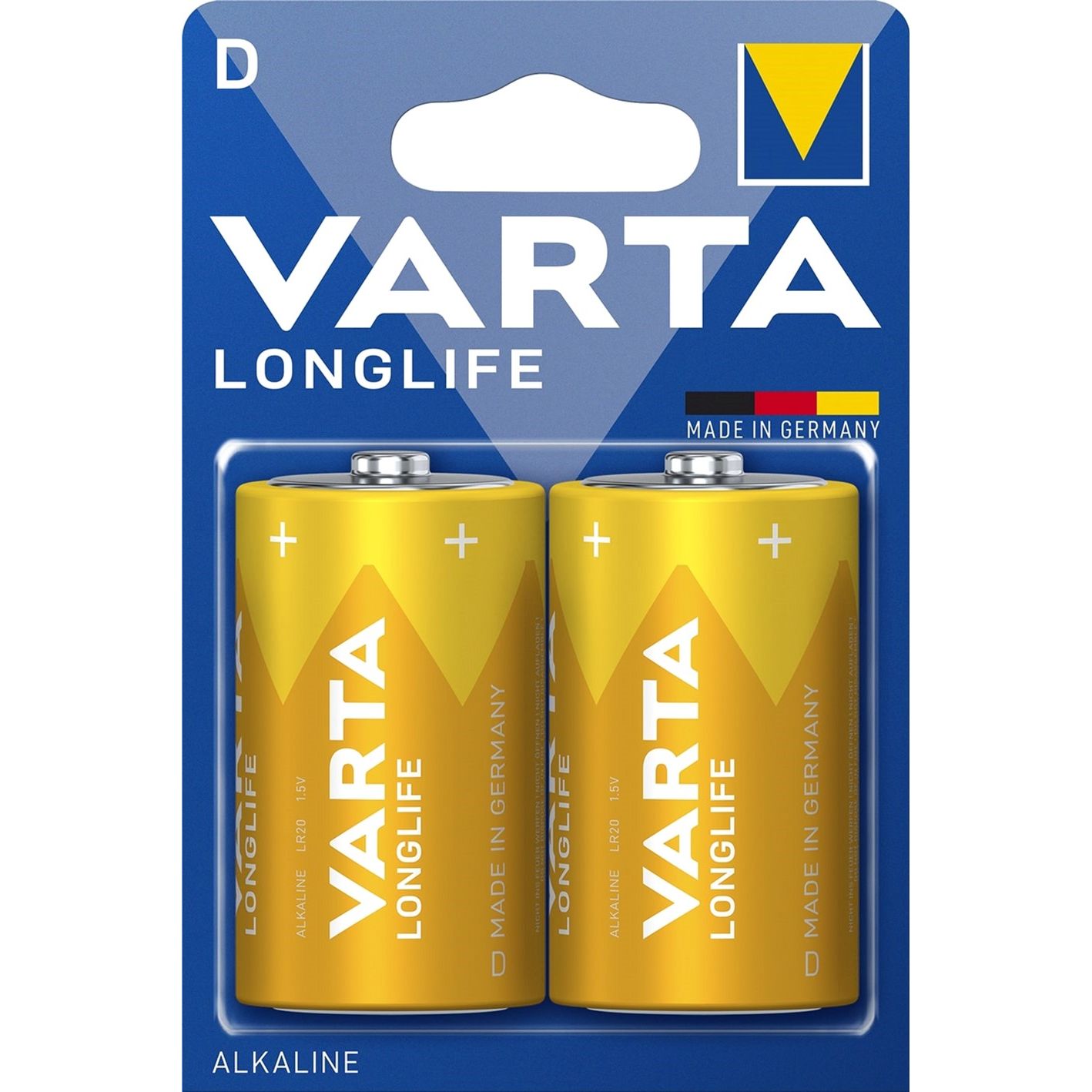 Батарейки Varta Longlife D Bli Alkaline, 2 шт. - фото 1