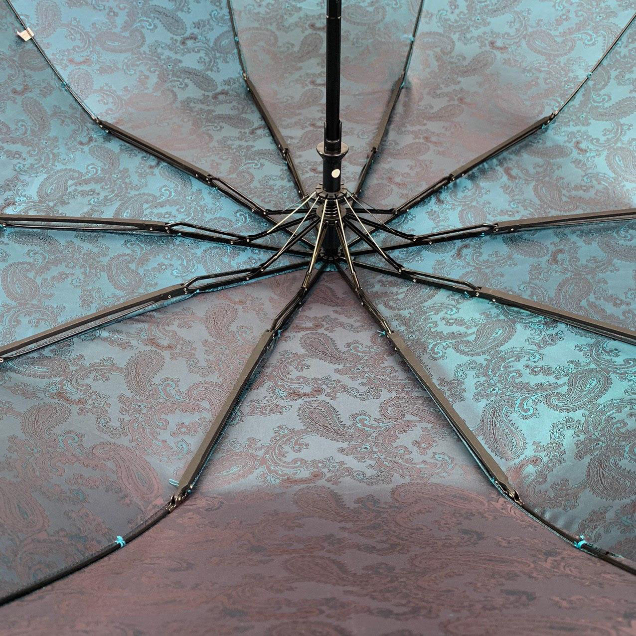 Женский складной зонтик полуавтомат Bellissima 102 см бирюзовый - фото 5