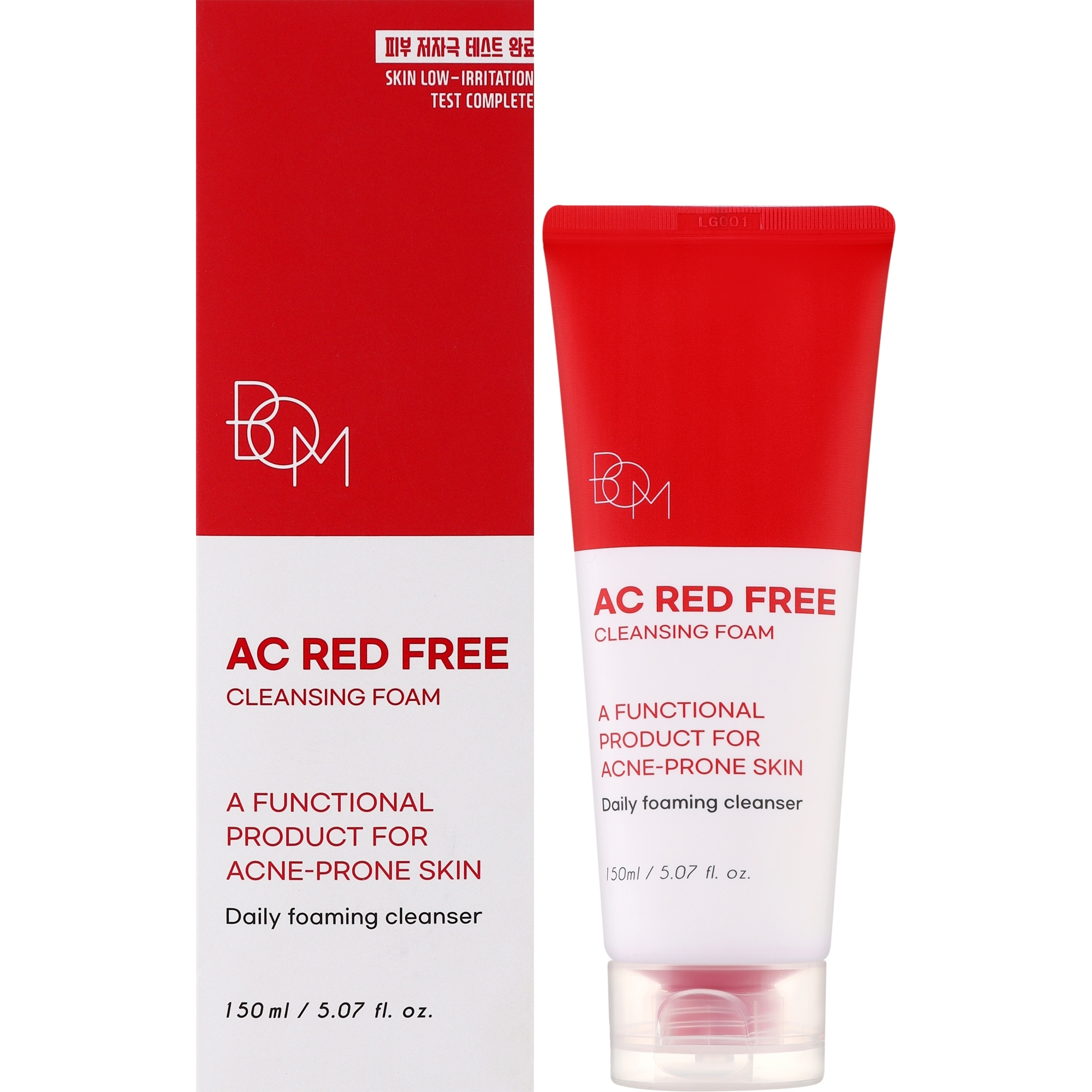 Пенка для умывания с коллоидной серой и салициловой кислотой Beauty of Majesty AC Red Free Cleansing Foam 150 мл - фото 1