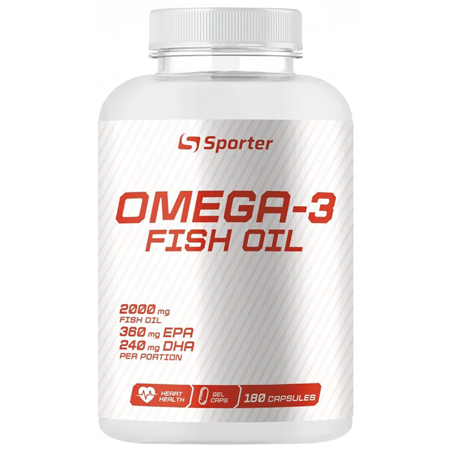 Риб`ячий жир Sporter Omega 3 180 ДГК / 120 ЕПК 180 гелевих капсул - фото 1