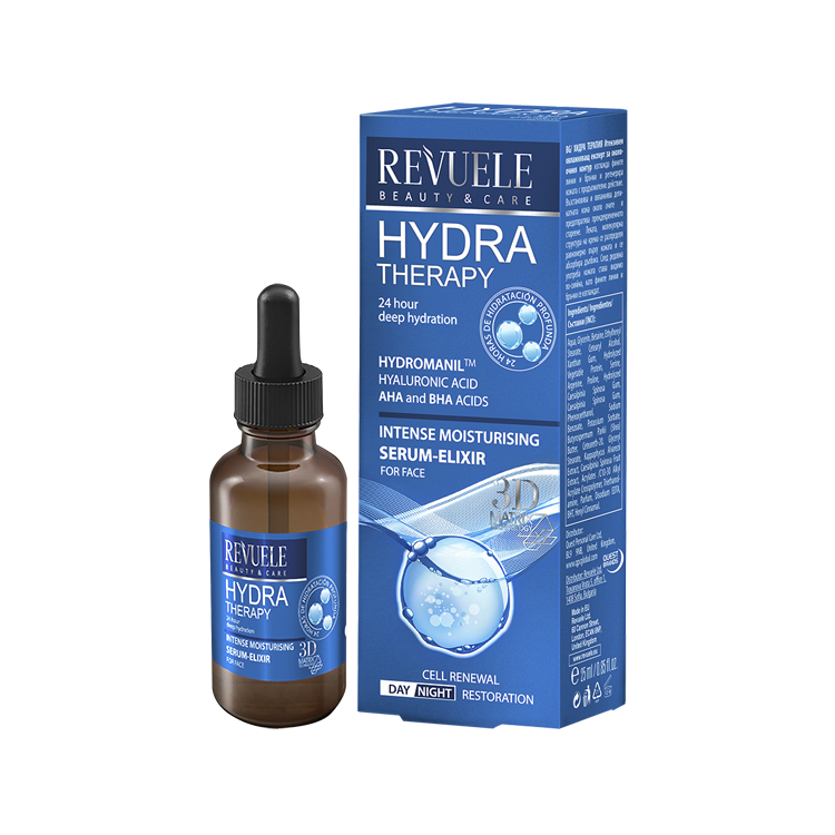 Інтенсивно зволожуюча сироватка-еліксир для обличчя Revuele Hydra Therapy Intense Moisturizing Serum-Elixir, 30 мл - фото 1