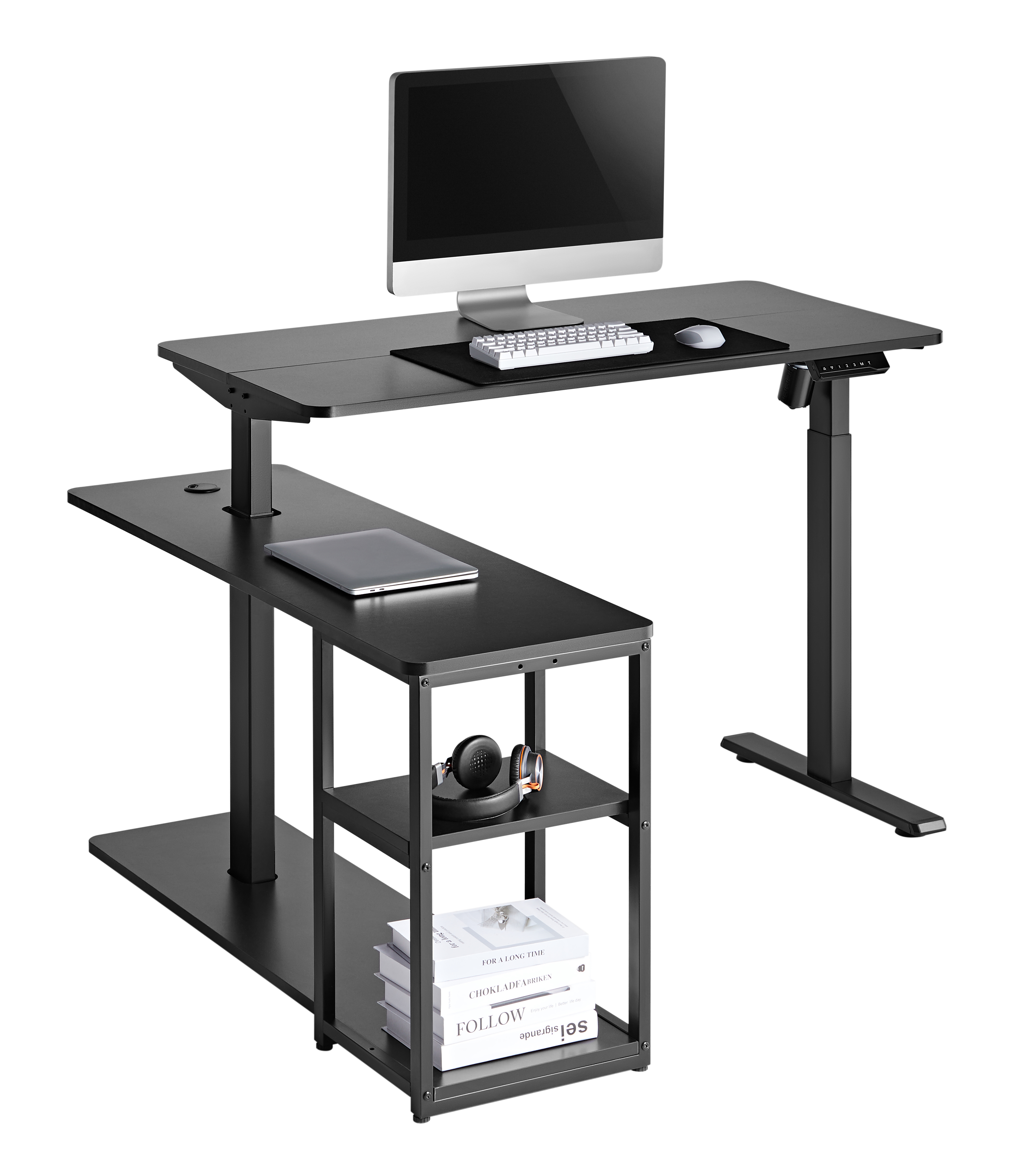Комп'ютерний стіл OfficePro з електрорегулюванням висоти чорний (ODE119B) - фото 5