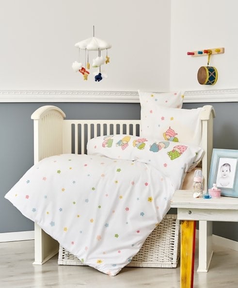 Комплект постельного белья для младенцев Karaca Home Sleepers 2018-1, ранфорс, разноцвет (2000022087018) - фото 1
