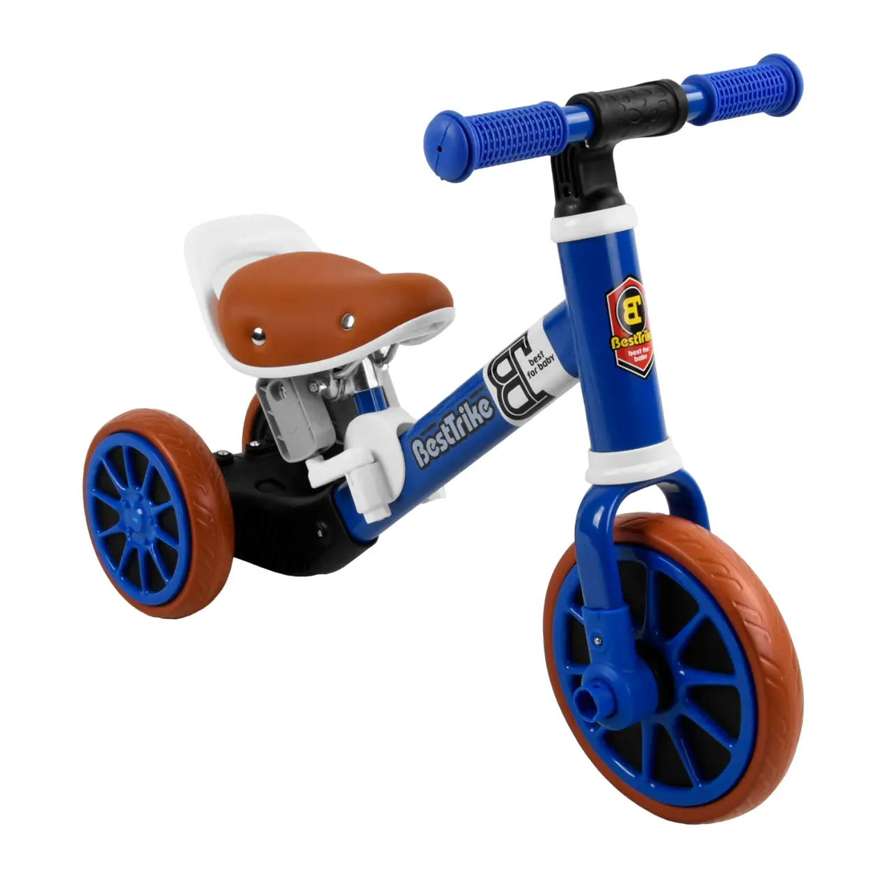 Трехколесный детский велосипед-велобег Best Trike 2в1 51x23x19 см синий 000231939 - фото 2