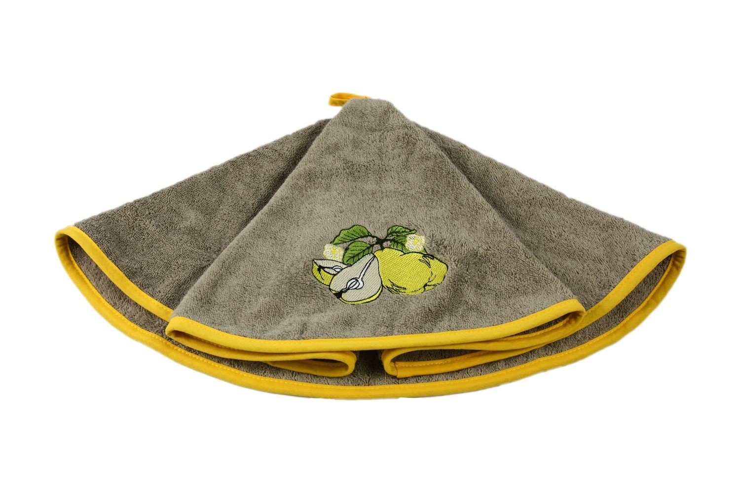Полотенце махровое Izzihome Груша, с вышивкой, 420 г/м2, 60 см, 1 шт., бежевый (600462) - фото 2
