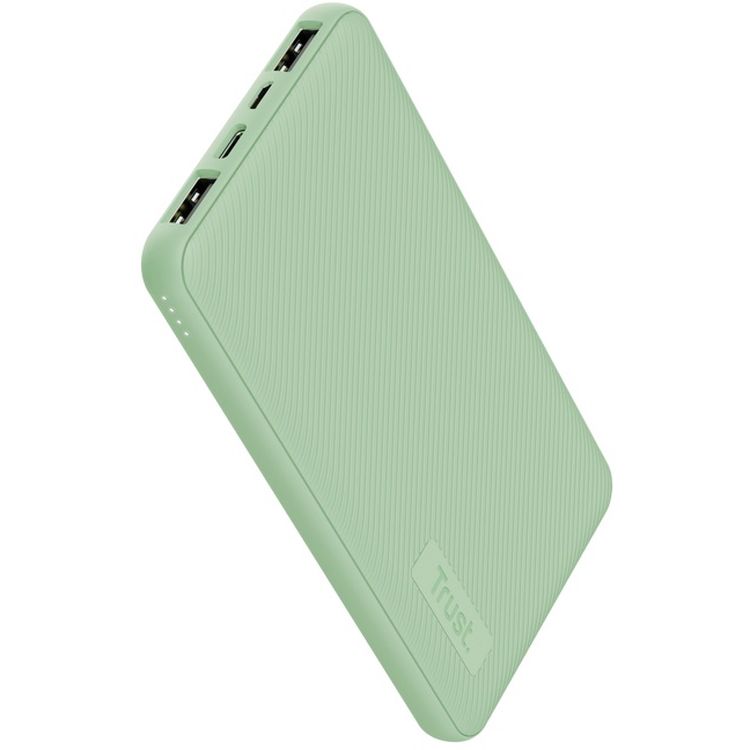 Портативное зарядное устройство Trust Primo Eco power bank 10000 мАч зеленое (25029_TRUST) - фото 4