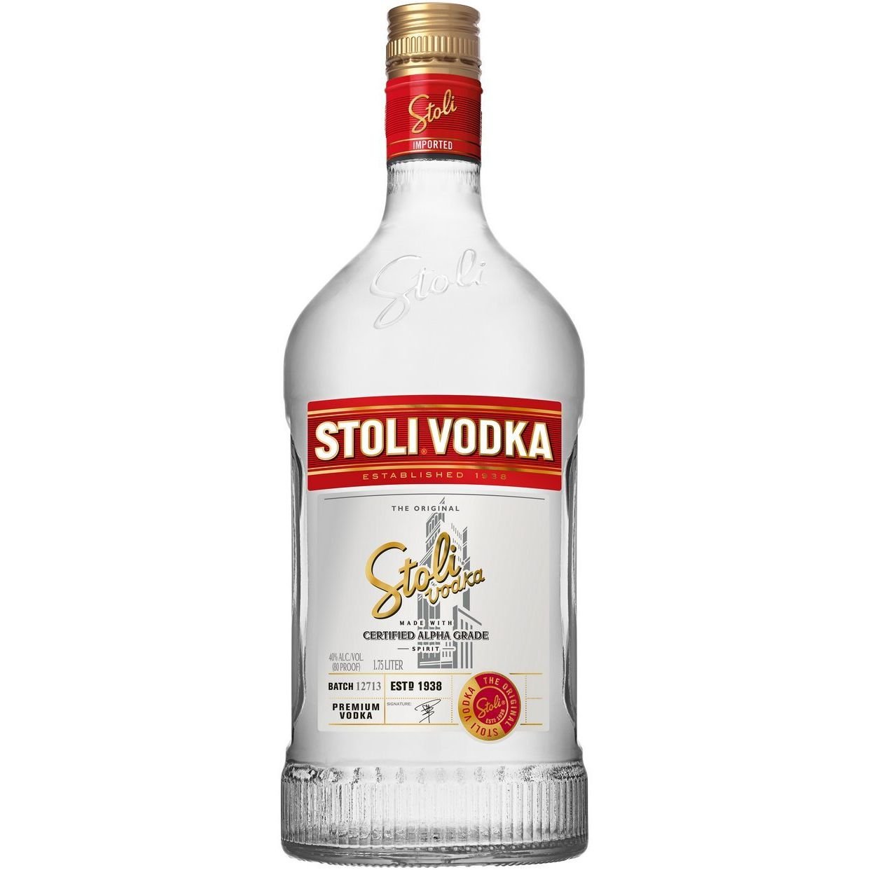 Водка Stoli Vodka 40% 1.75 л - фото 1