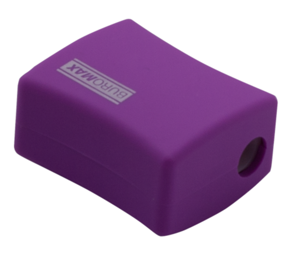 Точилка з контейнером Buromax Rubber Touch, фіолетовий (BM.4778-1) - фото 1