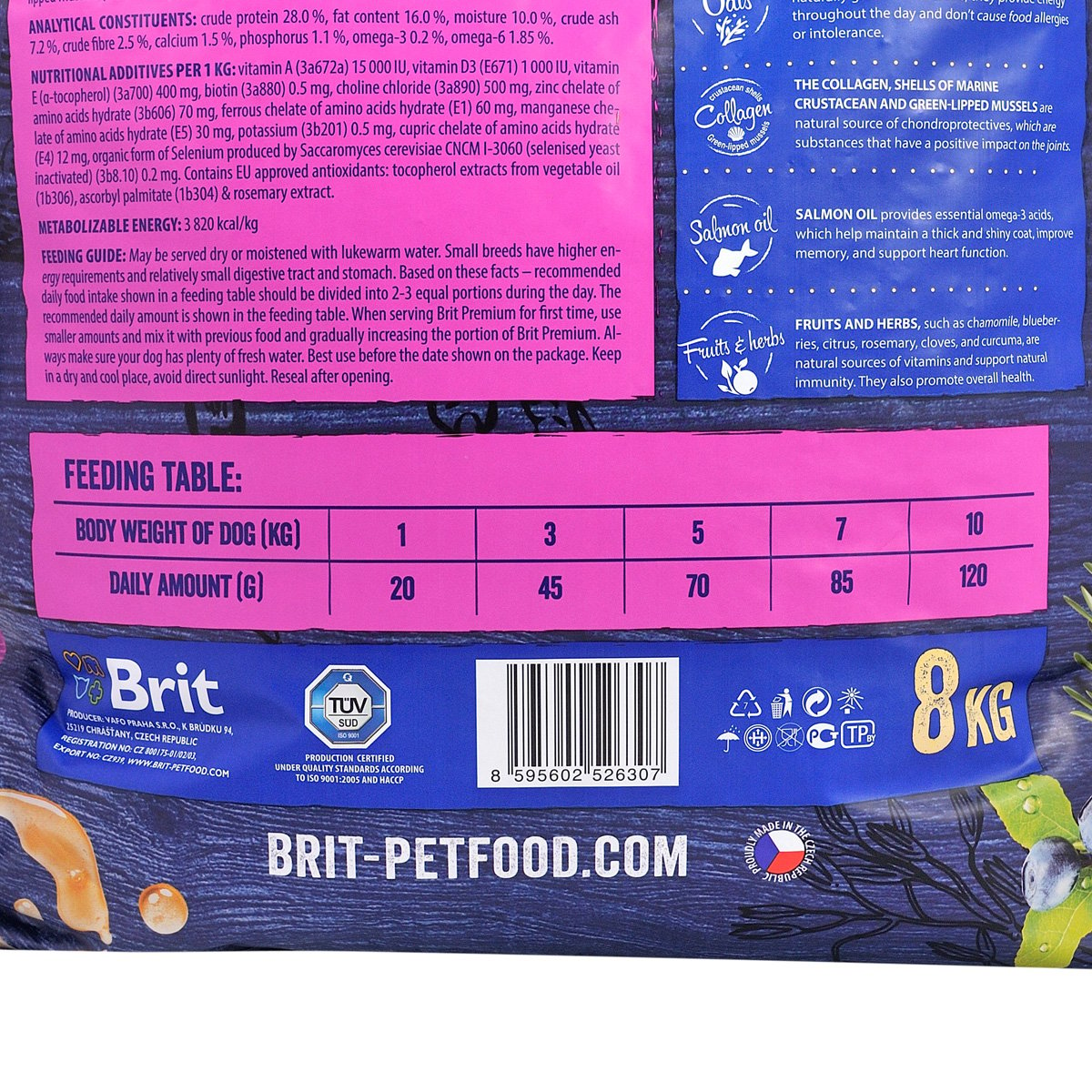 Сухой корм для собак мелких пород Brit Premium Dog Adult S, с курицей, 8 кг - фото 5