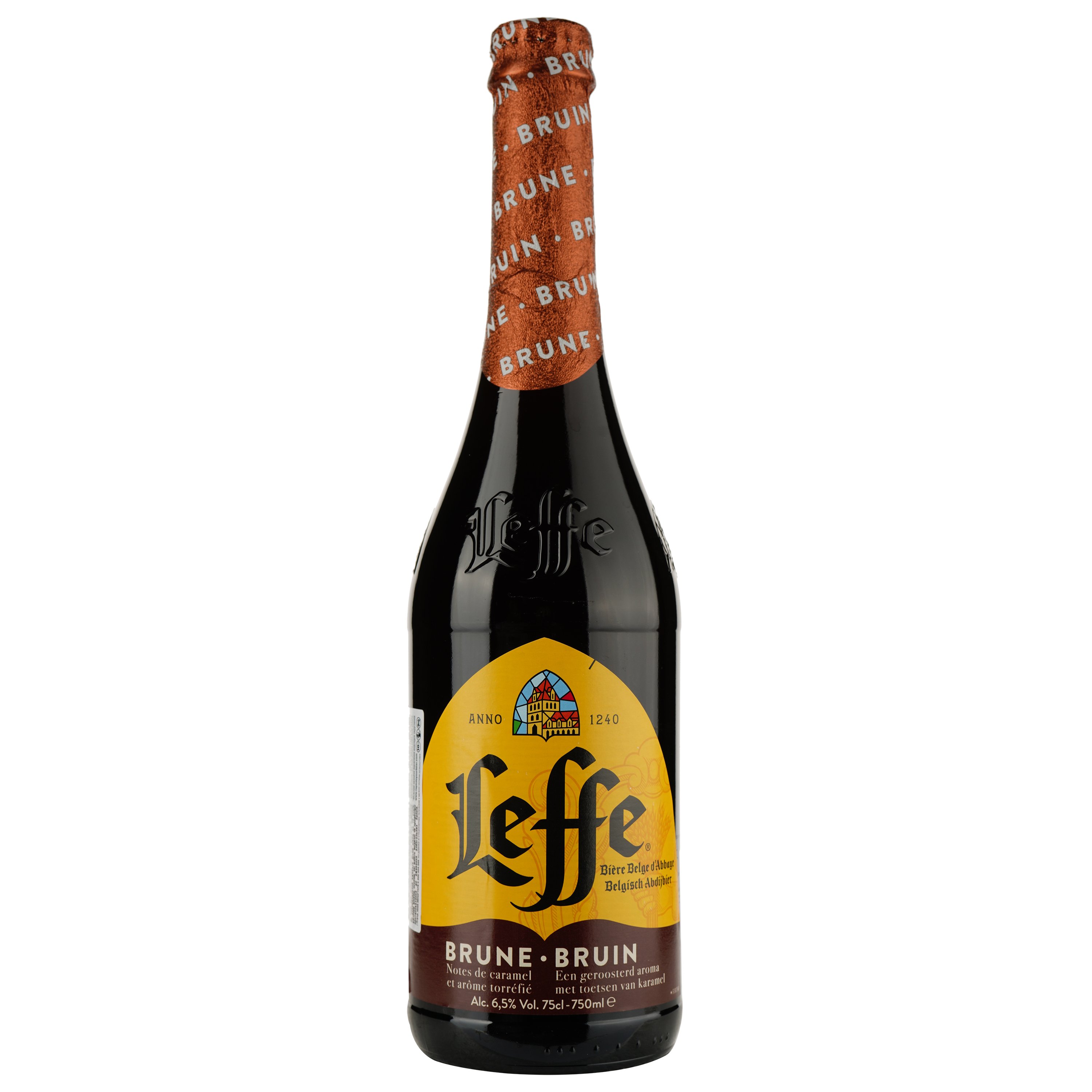 Набор пива Leffe: Blonde, светлое, 6,4%, 0,75 л + Brune, темное, 6,5%, 0,75 л + бокал (755151) - фото 3