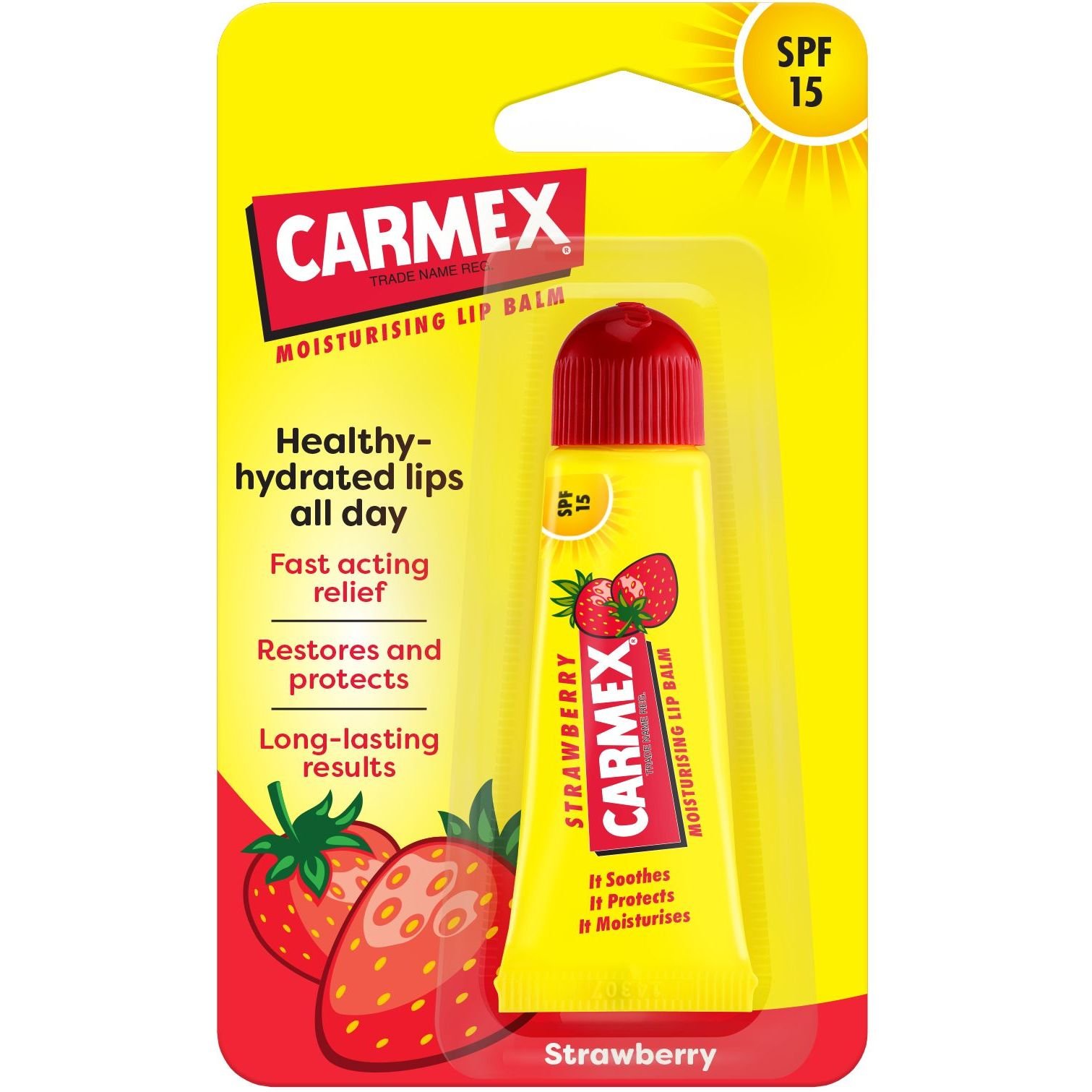 Бальзам для губ Carmex со вкусом клубники 10 г - фото 1