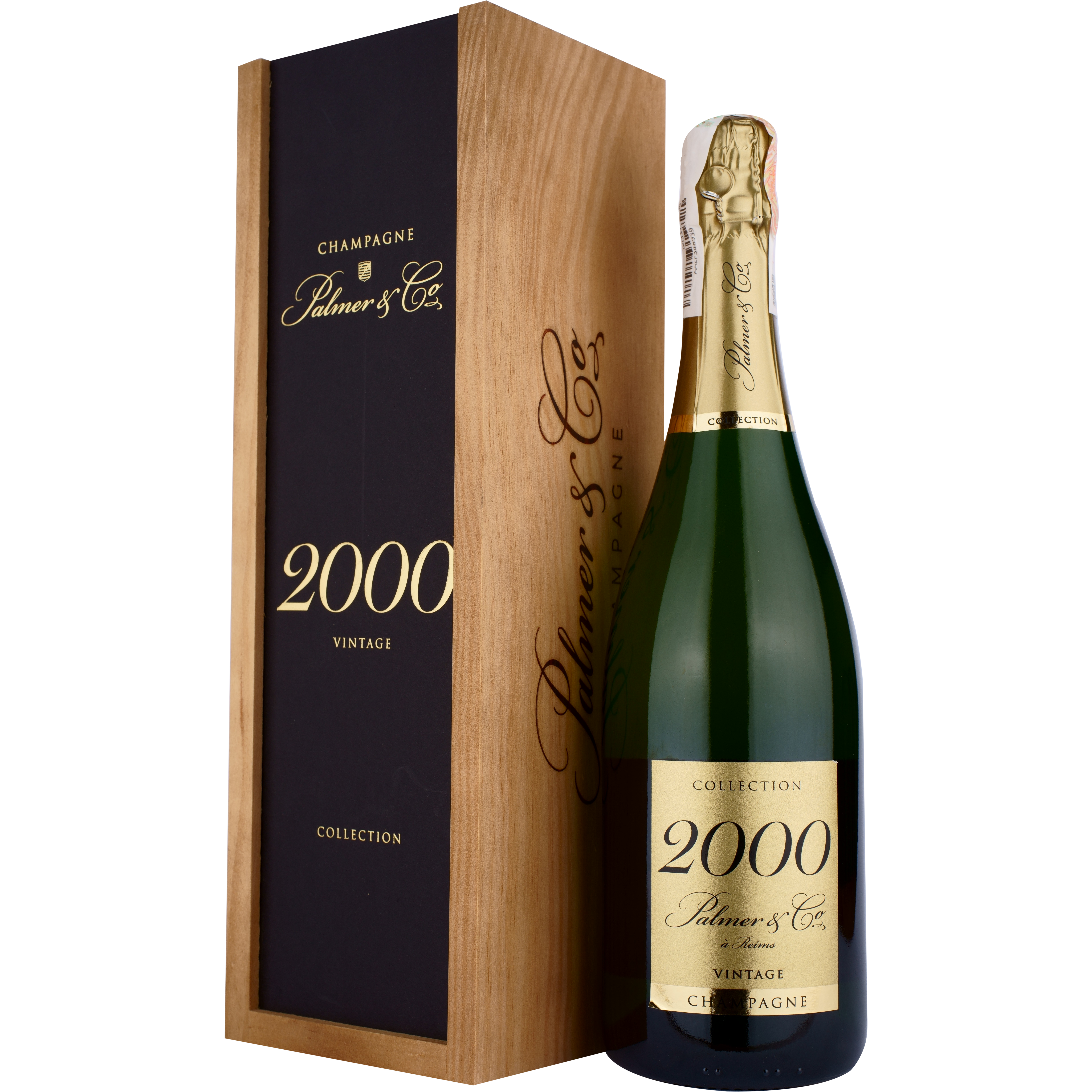 Шампанское Palmer & Co Champagne Brut Collection Vintage 2000 AOC, белое, брют, в деревянной коробке, 0,75 л - фото 1