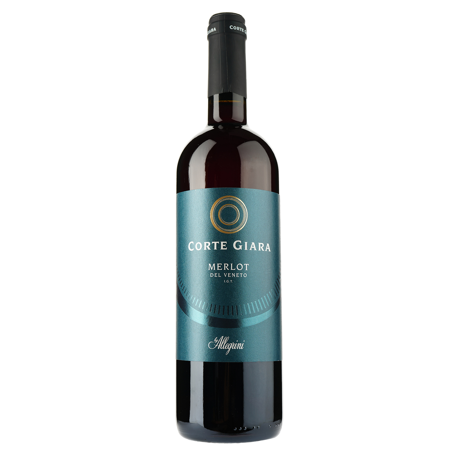 Вино Corte Giara Merlot, червоне, сухе, 0,75 л - фото 1